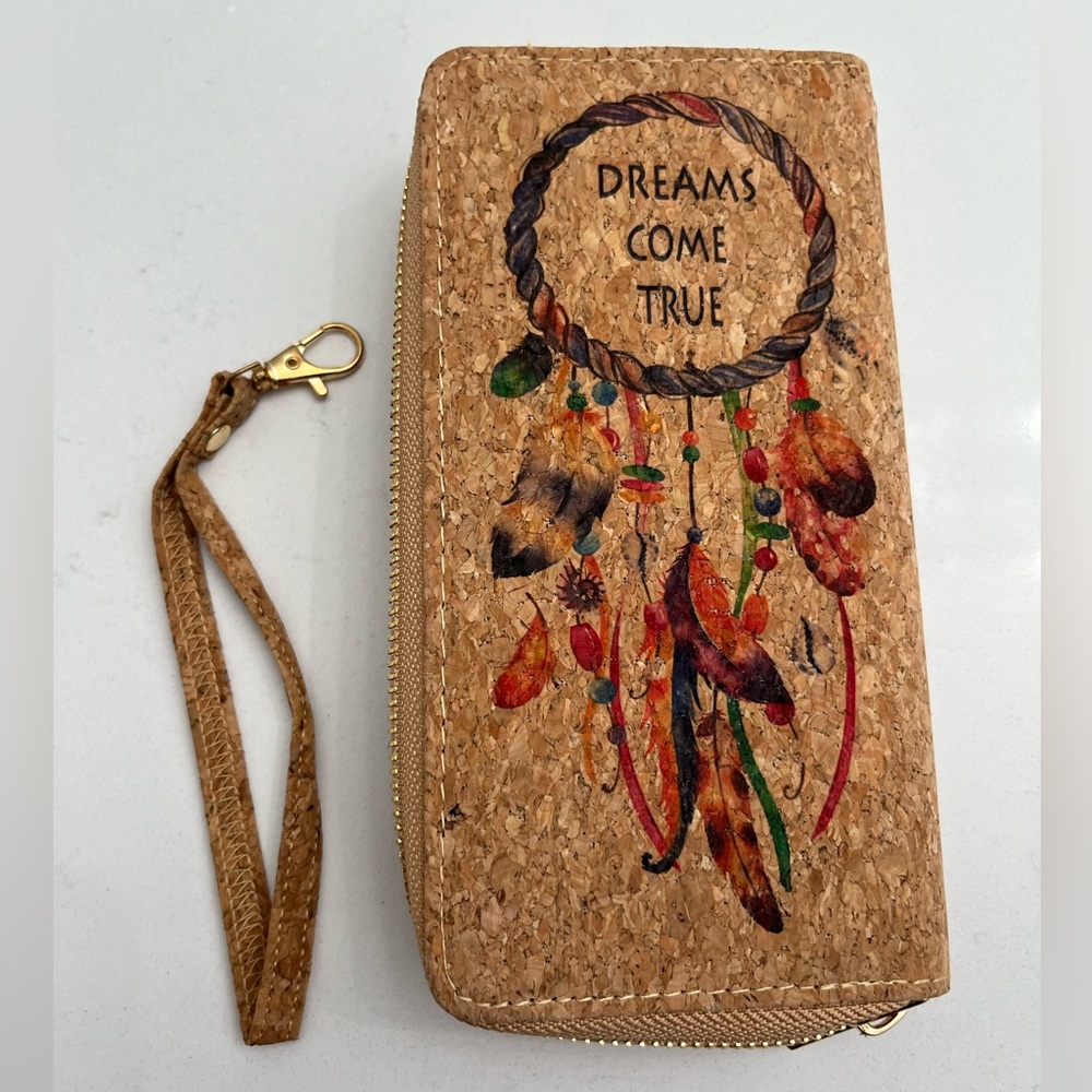Dreams Come True Cork Wallet NWOT